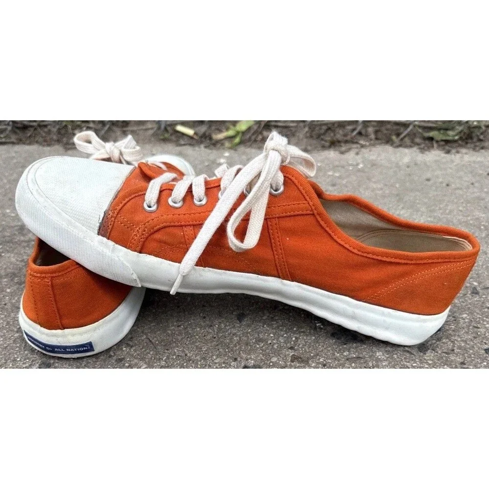 Industry Of All Nations Made In Kenya Vintage Sneakers Shoes Orange Men’s Sz 13
